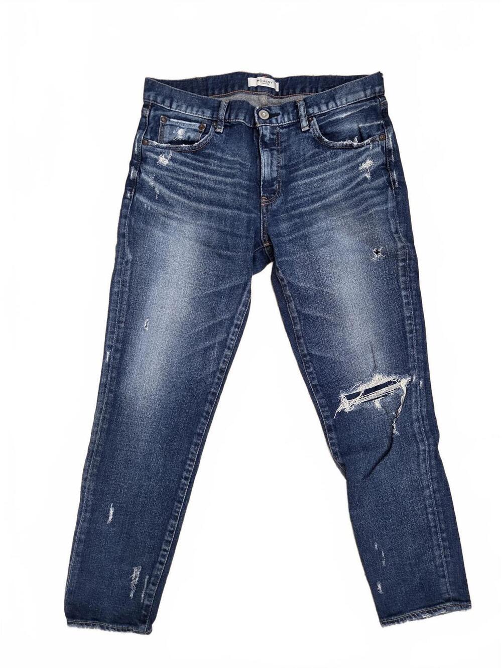 Moussy Vintage Distressed Medium Wash Denim Jeans Womens Size 28 170/74A